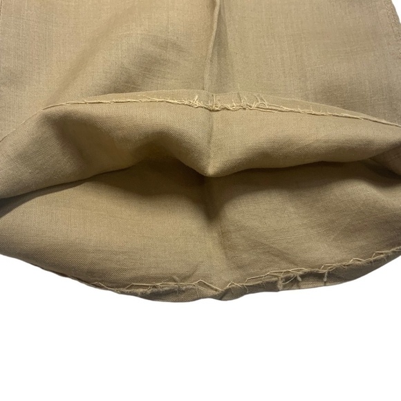 ZARA BASIC 100% Ramie Cropped Straight Leg Trousers US Sz 4 - Picture 4 of 9